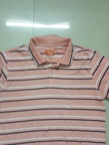 Striped Pink Polo Shirt