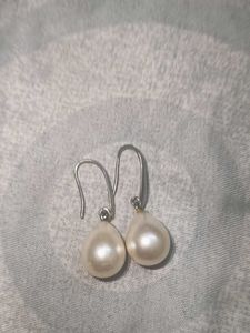 Green Button-Down Top With Earrings