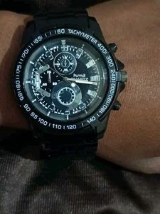 Zed black men's supper running racing stell Watch