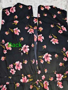 Black Jumpsuit with Floral Print