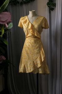 Urbanic Floral Yellow Dress