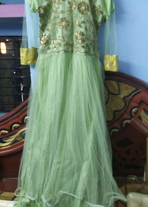 Long Frock With Shrug , Pant And Dupatta