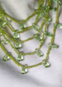 Green Beaded Layered Necklace