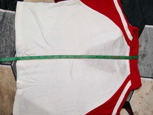 Red &amp; White Polo Top