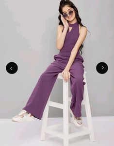 Purple Crop Top &amp; Pant Set