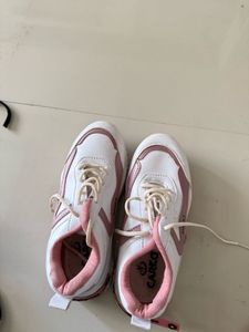 Pink and White Fashion Sneakers