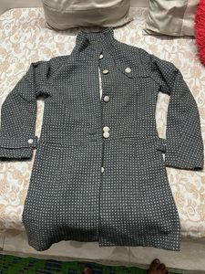 Stylish Grey Patterned Coat