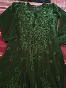 Luckhnowi Green Kurti/Kurta