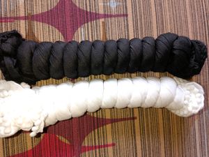 White And Black Duppata Available