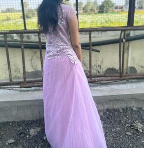 Elegant Lavender Embellished Gown