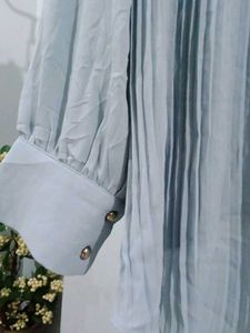Sage Green Ruffle Neck Blouse