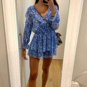 Zara Floral Ruffle Romper