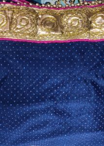 NET Saree With Blouse (Nevy Blue Colour)