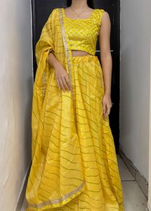 Yellow Golden Lehenga Choli