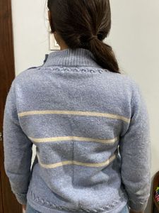 Blue Dachshund Turtleneck Sweater