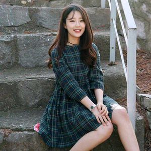 Korean plaid Dress