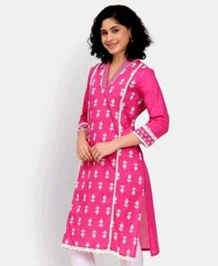 New Embroidered Pure Cotton Kurti for Sale!