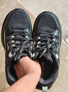 Campus Black Running Shoes