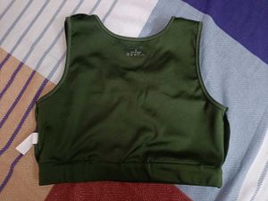 Olive Colour Designer Workout Bra By Clovia