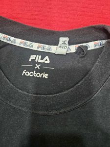 FILA x Factorie Black Logo Tee – Size L