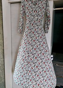 White Maxi Floral Dress