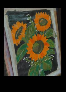 Sunflower Arcylic Painting
