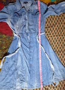 CHEMISTRY  Denim Shirt Style Dress With Belt