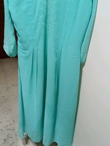 Green Long  Georgette Kurta