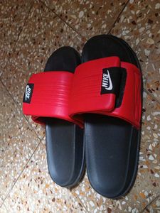 Nike Red & Black Slides