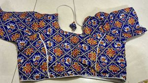 Blue Floral Elephant Print Lehanga Choli