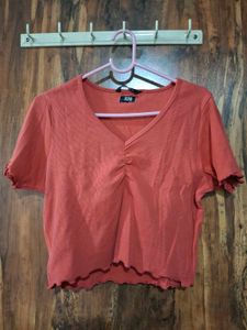 Cute Coral Crop Top