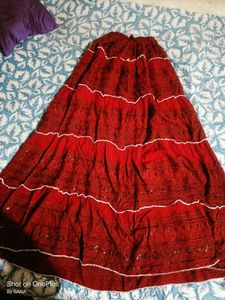 Maroon Long Skirt