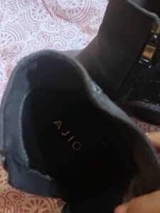 Ajio Stylish Ankle Boots with Sequin Detail