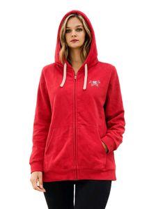 Women’s Red Hoodie | Warm Zip-Up Sweatshirt