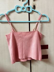 Pink Bow Crop Top
