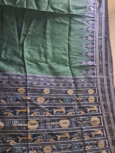 Khandua Pata Green Daily use Saree