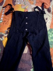 Black Denim Overalls