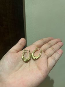 Anti tarnish Gold Hoop Earrings