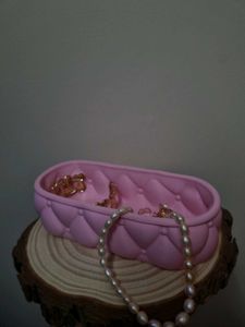 Pink Quilted Jewelry Tray - 3D printed