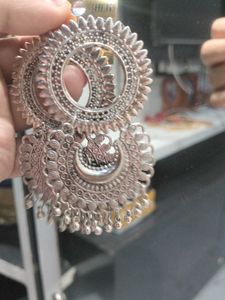 Silver Tone Dangle Earrings