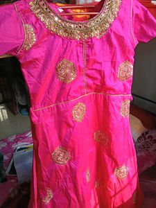 Pink &amp; Gold Ethnic Dress