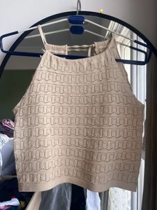 Rib-Knit Halter Top