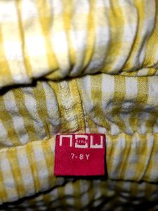 Girls&#39; Yellow Checkered Outfit