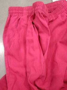 White Kurti with Pink Pants