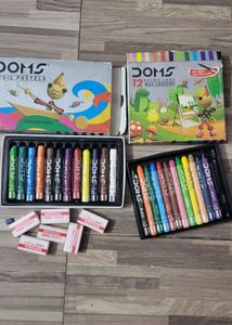 Alphabet Stickers, Feather ,crayons And Erasers