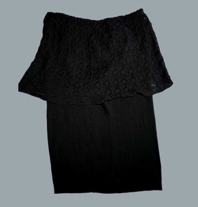 Black Top with Lace Detail