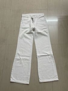 White wide leg jeans