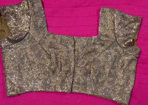 Golden Sequin Work Blouse