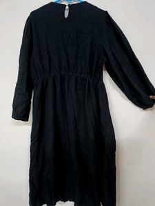 Women A Line Black Dress