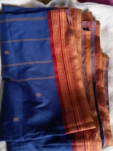 Elegant Blue Cotton Saree
